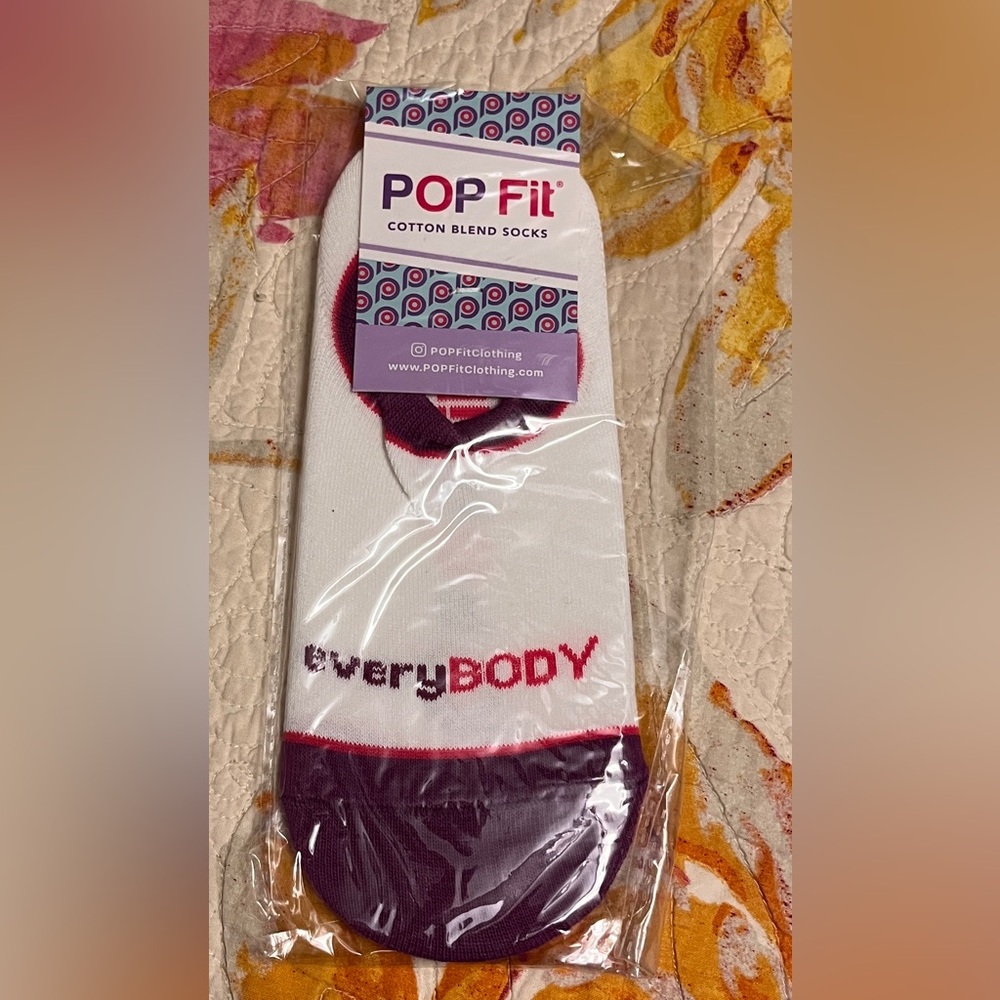 POP Fit Purple and White Casual Socks